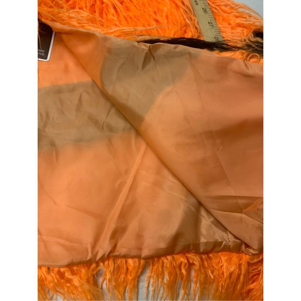 Faux Fur Chevron Striped Jacket - Picture 7 of 10